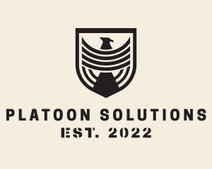 Platoon - Army Eagle Shield logo design