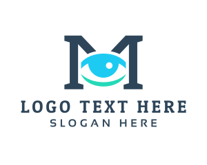 Eye Care - Optical Clinic Letter M logo design