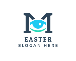 Ophthalmologist - Optical Clinic Letter M logo design