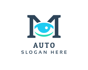 Eye - Optical Clinic Letter M logo design