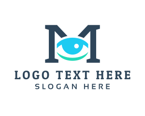 Optical Clinic Letter M logo design