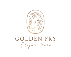 Golden Woman Goddess logo design