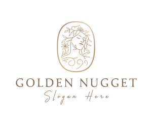 Golden Woman Goddess logo design