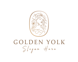 Golden Woman Goddess logo design