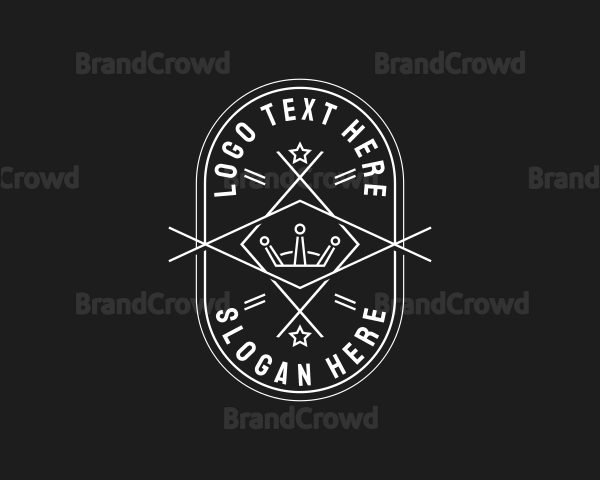 Minimalist Hipster Crown Logo