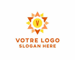 Solar Sun Power  Logo