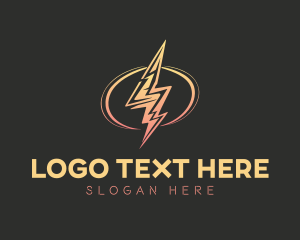 Rapid - Energy Lightning Bolt logo design