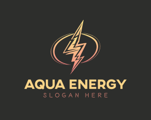 Energy Lightning Bolt logo design