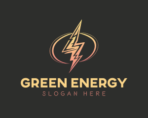 Energy Lightning Bolt logo design