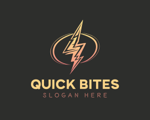 Energy Lightning Bolt logo design