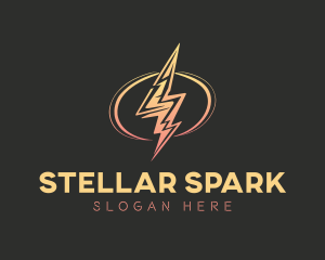 Energy Lightning Bolt logo design