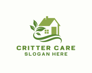 House Lawn Care Landscaping logo design