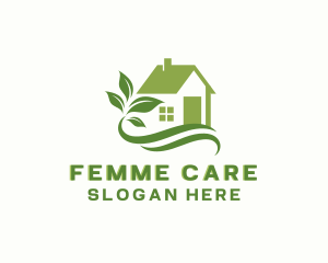 House Lawn Care Landscaping logo design