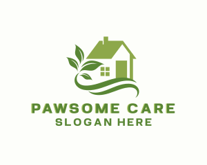 House Lawn Care Landscaping logo design