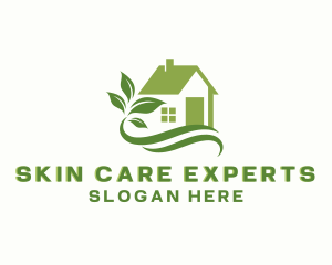 House Lawn Care Landscaping logo design