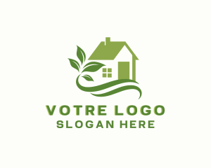 House Lawn Care Landscaping logo design
