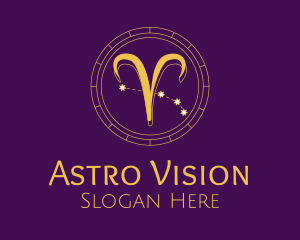 Astral Aries Horoscope  logo design