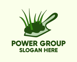 Garden Shovel Spade Grass Logo
