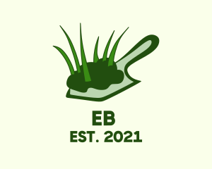 Environment - Garden Shovel Spade Grass logo design