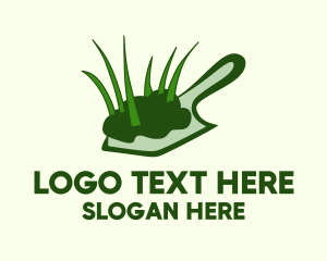 Garden Shovel Spade Grass Logo