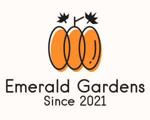 Garden Leaf Pumpkin logo design