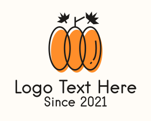 Pumpkin - Garden Leaf Pumpkin logo design