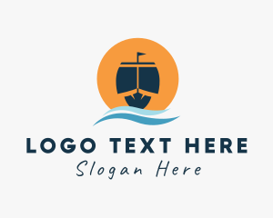 Wave - Ocean Wave Ship logo design