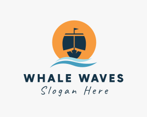 Ocean Wave Ship  logo design