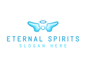 Angel Wings Memorial logo design