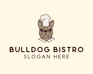 French Bulldog Dog Chef  logo design