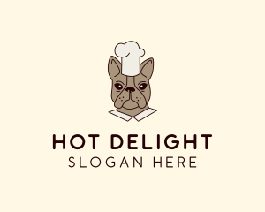 French Bulldog Dog Chef  logo design