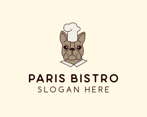 French Bulldog Dog Chef  logo design