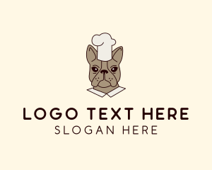 Restaurant - French Bulldog Dog Chef logo design