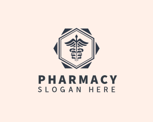 Caduceus Healthcare Pharmacy logo design