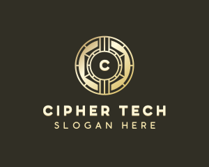 Cryptography - Cryptocurrency Digital Fintech logo design