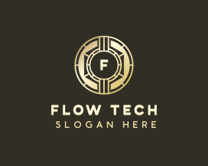 Cryptocurrency Digital Fintech logo design