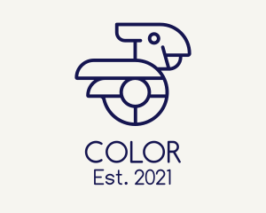 Pet Shop - Minimalist Blue Cockatoo logo design