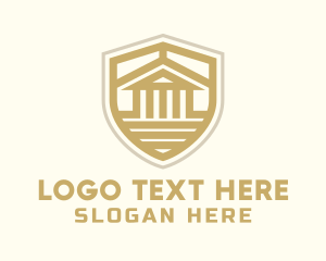 Ancient Column Building Shield Logo