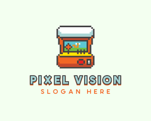 Arcade Pixel Videogame logo design