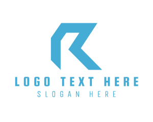 Letter R - Blue Letter R logo design