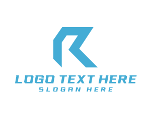 Online - Geometric Company Letter R logo design