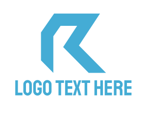 Letter R - Blue Letter R logo design
