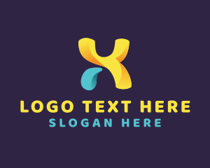 Gradient - Generic Brand Letter X logo design