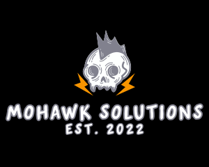 Mohawk - Rockstar Skull Mohawk logo design