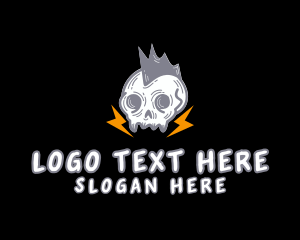 Rockstar Skull Mohawk Logo