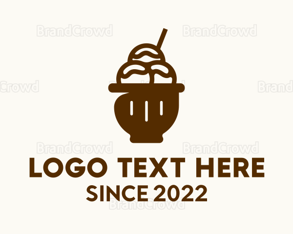 Chocolate Ice Cream Sorbet Logo