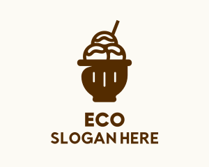 Chocolate Ice Cream Sorbet  Logo