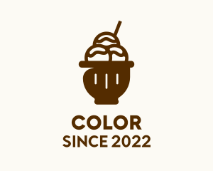 Cold - Chocolate Ice Cream Sorbet logo design