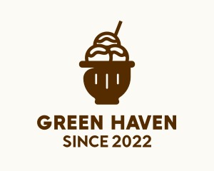 Cooler - Chocolate Ice Cream Sorbet logo design