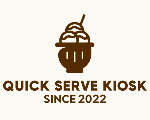 Chocolate Ice Cream Sorbet  logo design